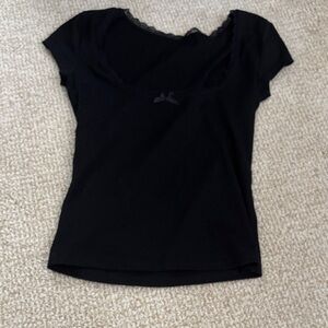 Edikted Black Lace Trim Top